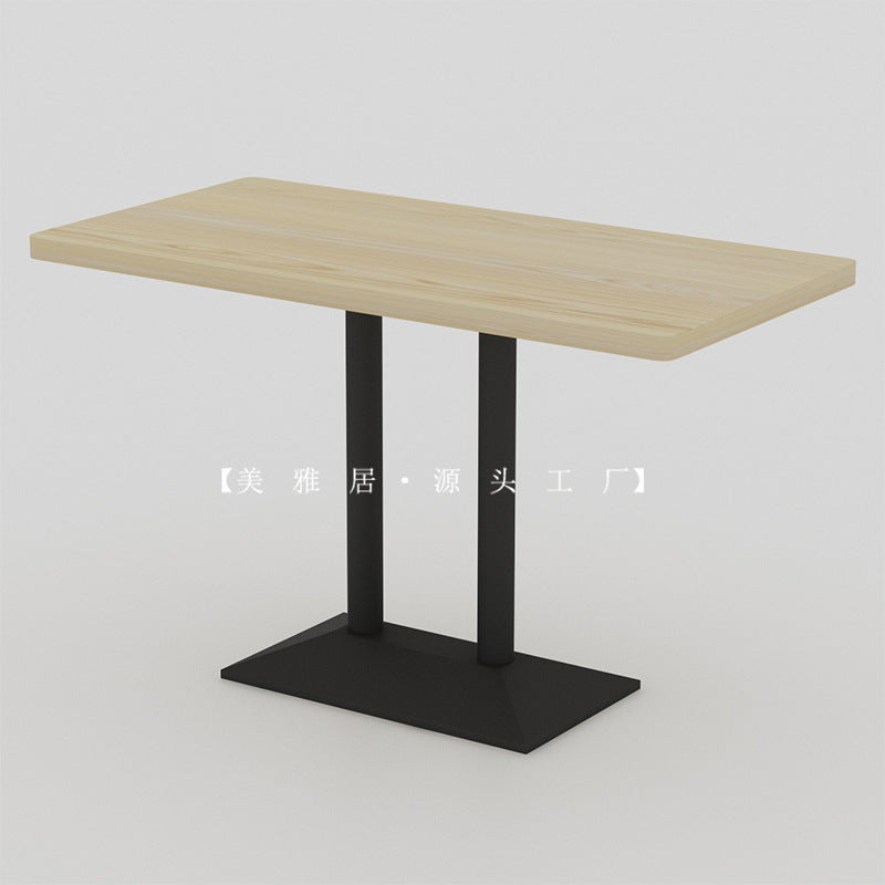 Company school unit canteen hotel solid wood tables and chairs food city snack bar one table four chairs dining table and chair combination