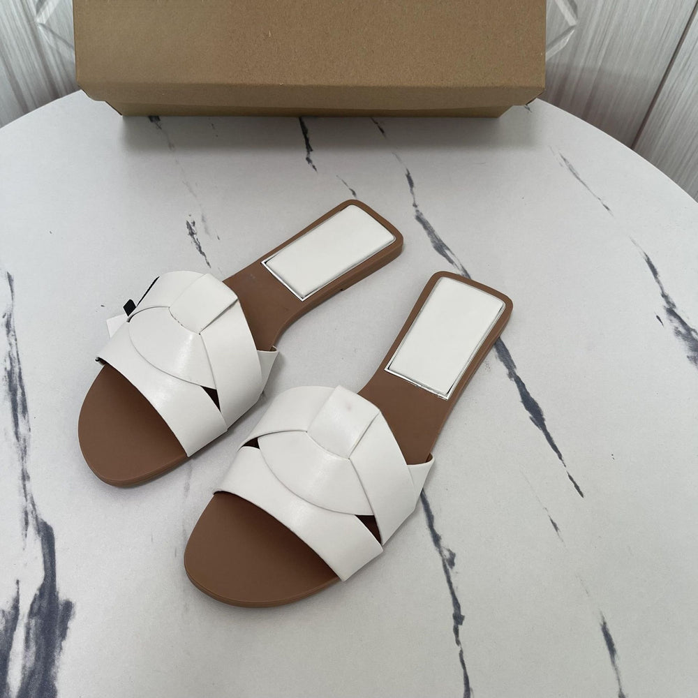 Z home 2023 black flats shoes summer new arrival nude square toe cross casual outwear flats sandals women
