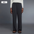 High-waisted, straight-leg casual pants with a fold-over waistband, perfect for running, fitness, and workouts. women's autumn trousers, style d25095