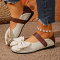 new arrival: plus-size women's cross-border butterfly bow flat shoes - round toe, low-cut, velcro closure, casual flats