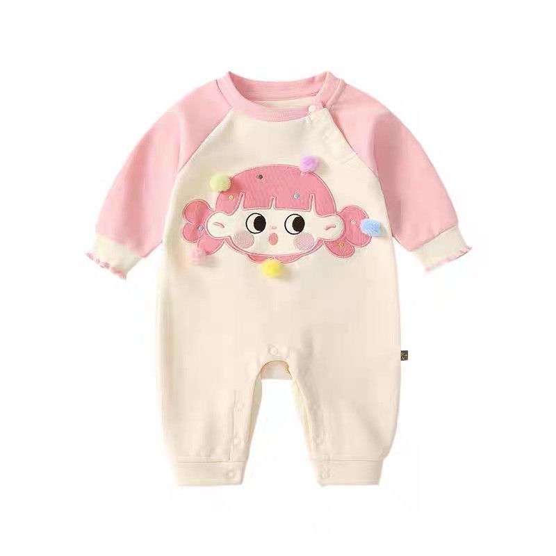 Autumn spring autum clothes outing hairy romper baby monthly age one-piece autumn clothes cute newborn baby