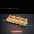 Single wooden box with three compartments