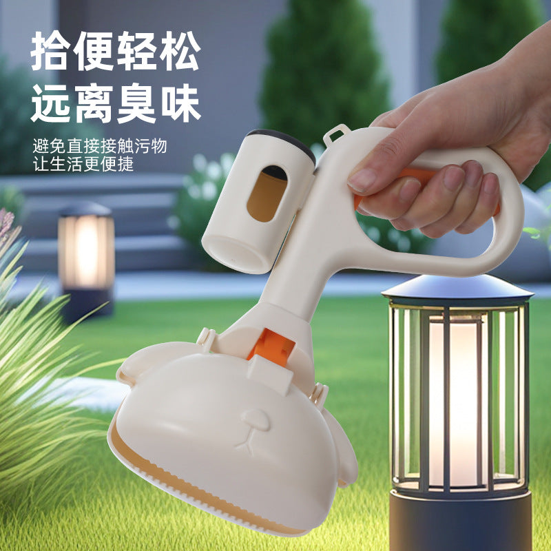 Pet dog cat dog walking toilet dog poop shovel outdoor toilet clip easy to clean built-in garbage bag