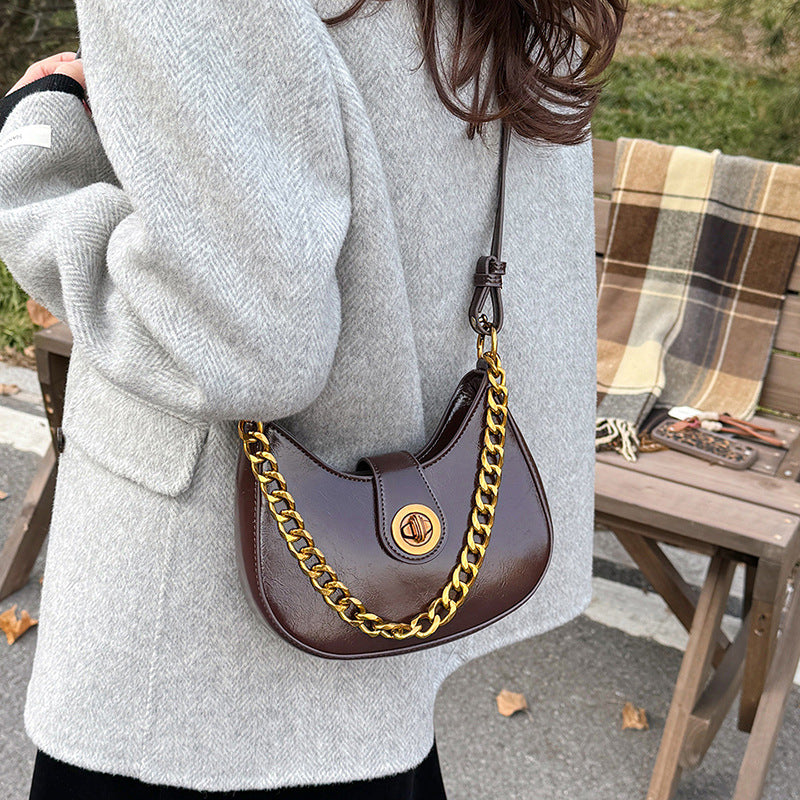Cross-border bags Women's trendy fashion shoulder bags Women's casual saddles Daily travel trendy versatile underarm women's bags