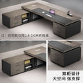 Luxury executive desk and chair set - modern minimalist ceo desk for managers and executives - leadership office computer desk