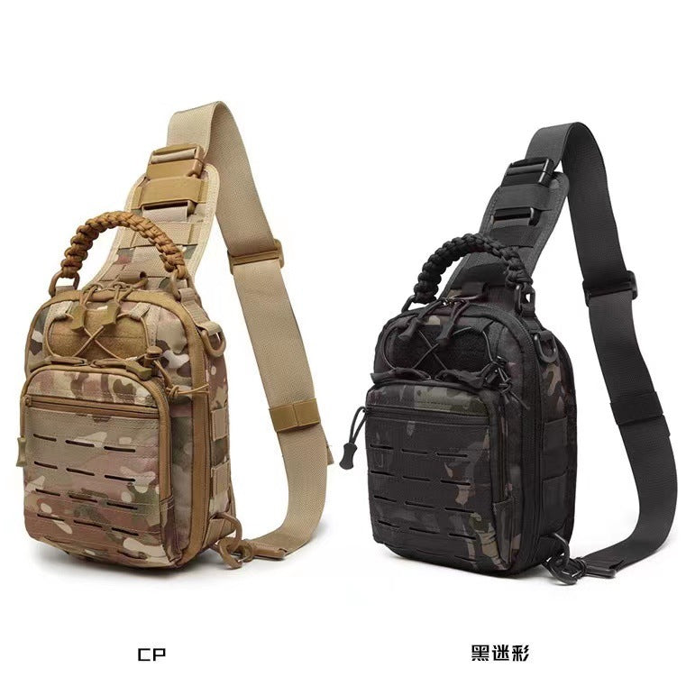 New multi-functional laser breast bag, waterproof portable breast bag for outdoor sports travel, men's shoulder messenger bag.