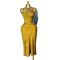 European and american cross-border women's fashion:  summer new arrivals - sexy, elegant, slim-fit, bodycon midi slip dress