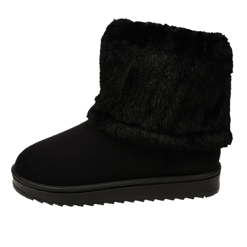 Exportfashionplus size cuffed stuffed mouth thick sole snow boots for women winternew arrivalfleece-linedthickened slip-on cotton boots