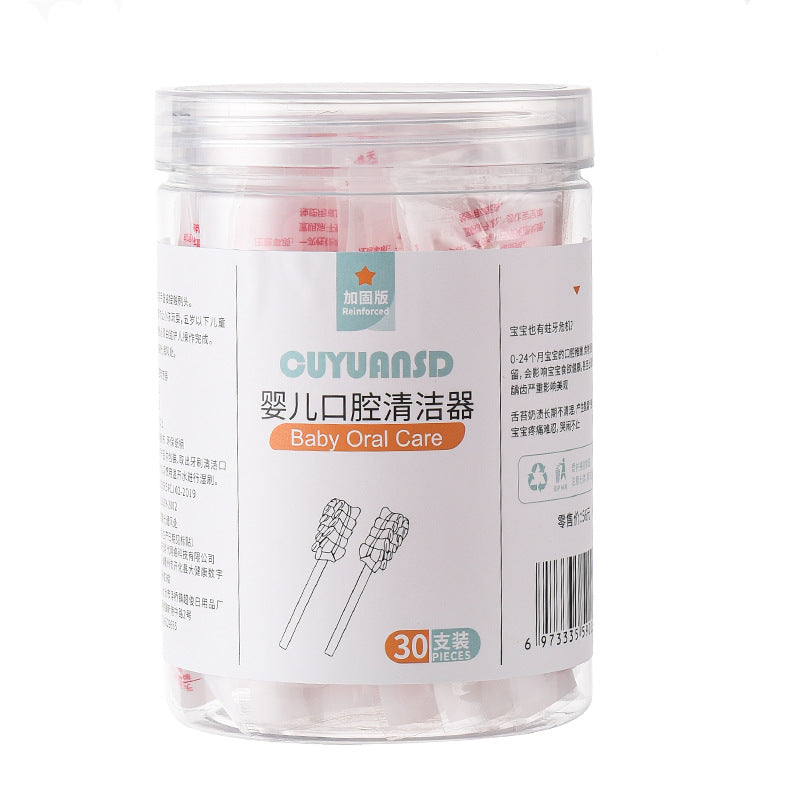 Baby oral cleaner newborn kids milk teeth brush baby tongue coating milk stain cleaning gauze cotton swab soft bristle toothbrush