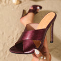 New arrival: hot-selling european and american style patent leather crossover strap sexy open-toe high heel sandals, sizes 35-42, direct from the manufacturer