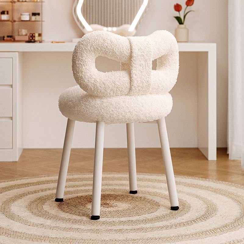 Accessible luxury makeup chair casual dressing table for home cream girls bedroom dressing table chair backrest manicure popular stool