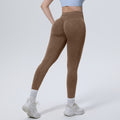 seamless washable yoga pants, high waist, tummy control, hip lift, tight nine-point pants, sweat-absorbent and breathable running fitness pants for women