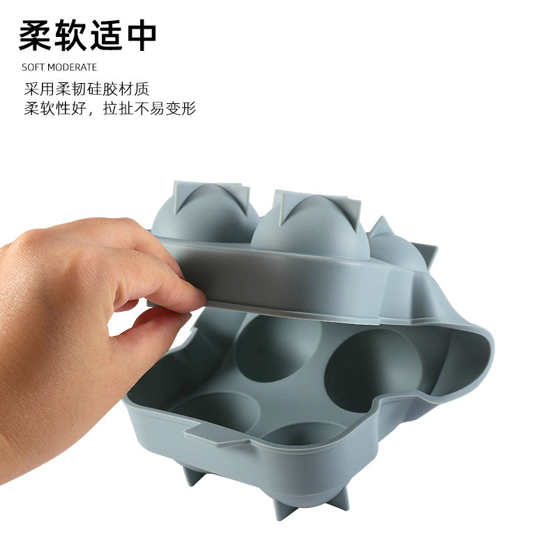 Custom ice cube molds - 6-cavity round ice tray, silicone 4-hole ice ball mold, ice cube box, various silicone ice trays