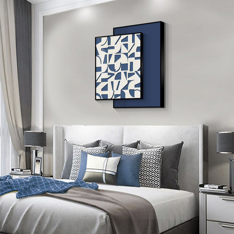 Light luxury modern room bedroom decorative painting abstract art superimposed master bedroom bedside painting creative 2025 new