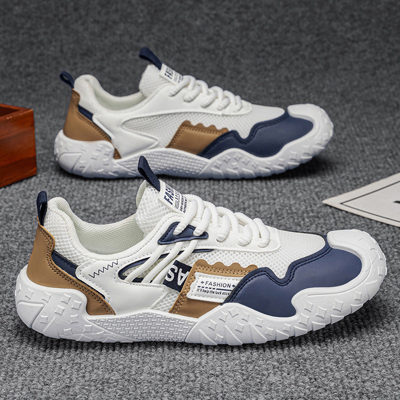 Men's summer mesh breathable designer sneakers - versatile casual skate shoes, lightweight athletic soft sole trendy footwear