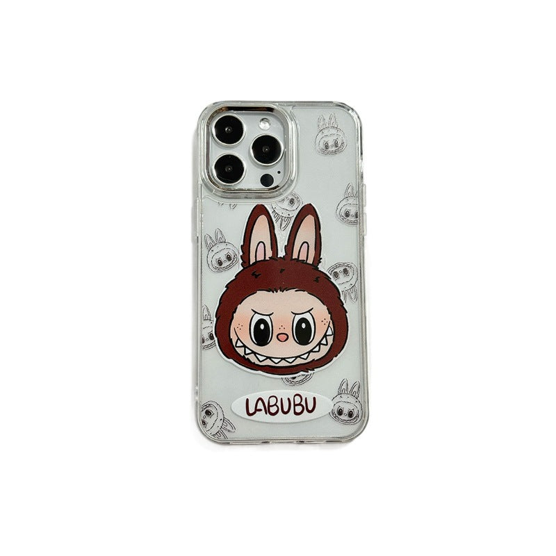 Eye-catching case suitable for apple 17promax mobile phone case, wave and pull iphone16 transparent anti-fall protective case