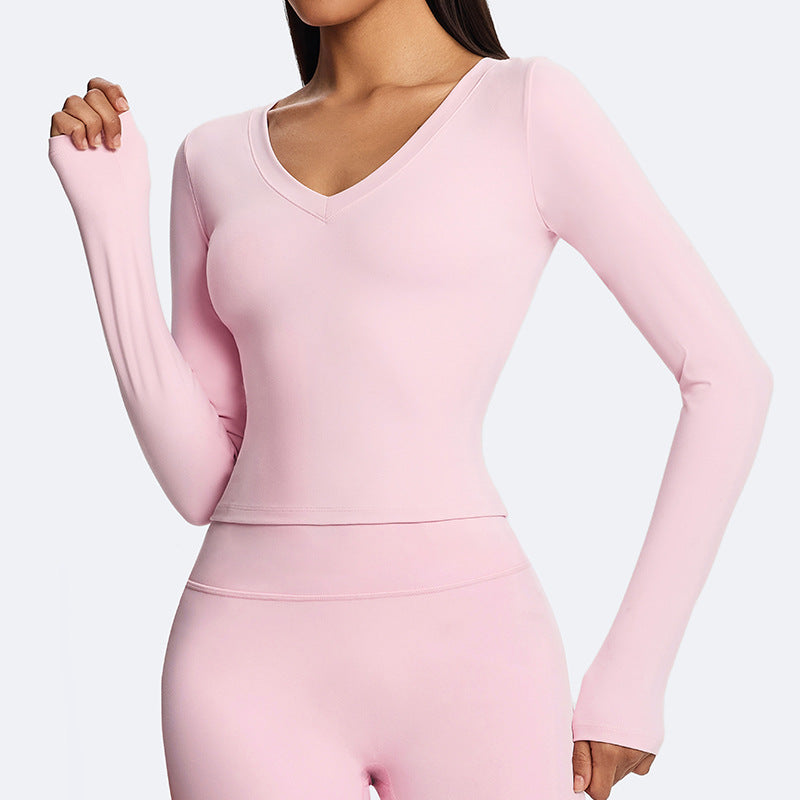new autumn/winter long-sleeve yoga set - slimming, figure-hugging, tight-fit activewear for fitness, outdoor running, and casual workout