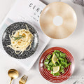 Popular creative round ceramic snack plate for home bone plate hotel side dish cake plate 6inch shallow plate