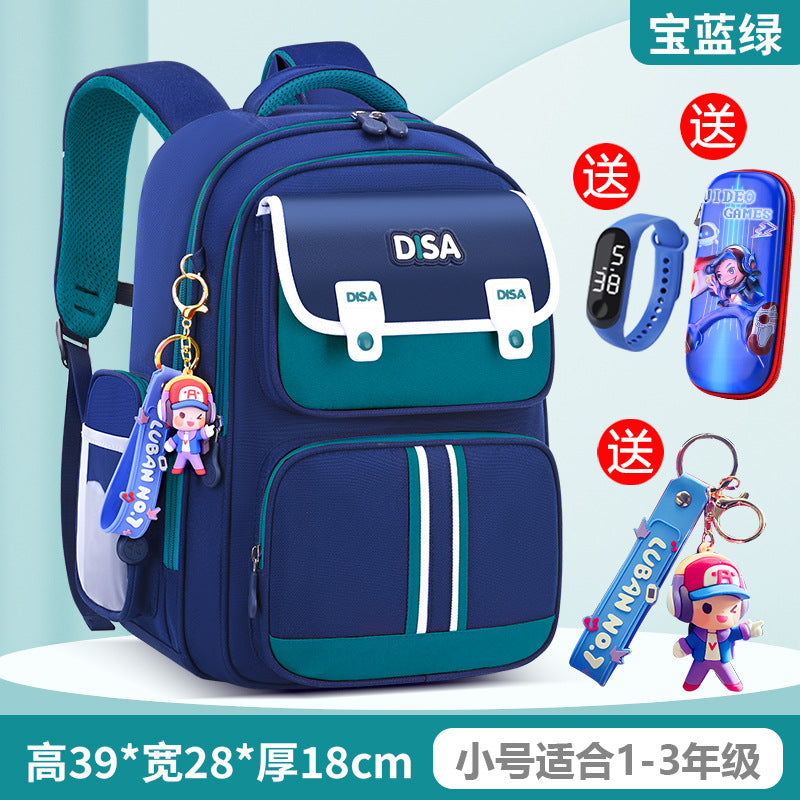 Schoolbag for boys and primary school students 2026 new arrival for grades 1, 2, 3 to 6, boys and girls, lightweight kids spine protection and burden reduction