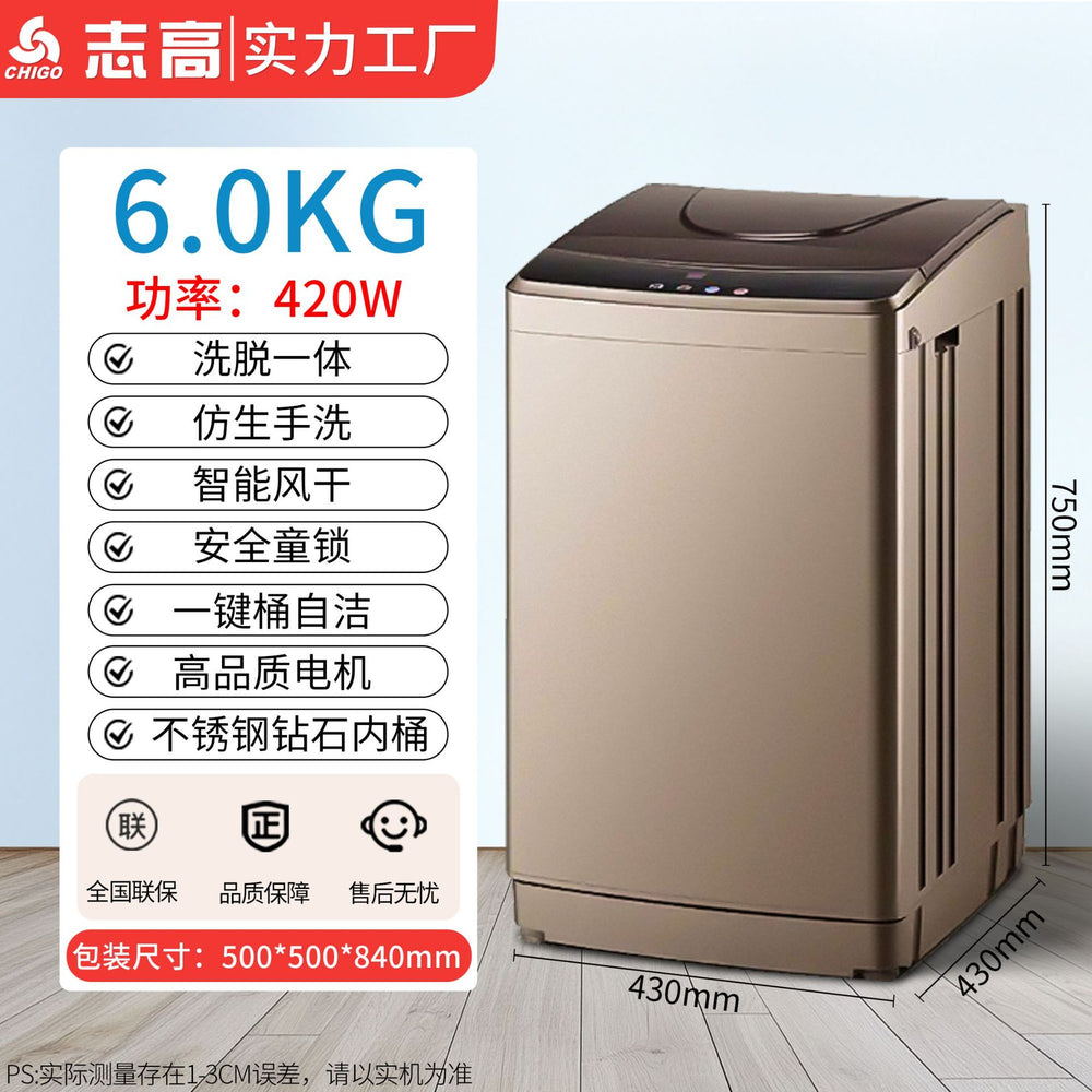 Chigo fully automatic washing machine - large capacity, ideal for rental properties, home use, compact washer-dryer combo with pulsator technology
