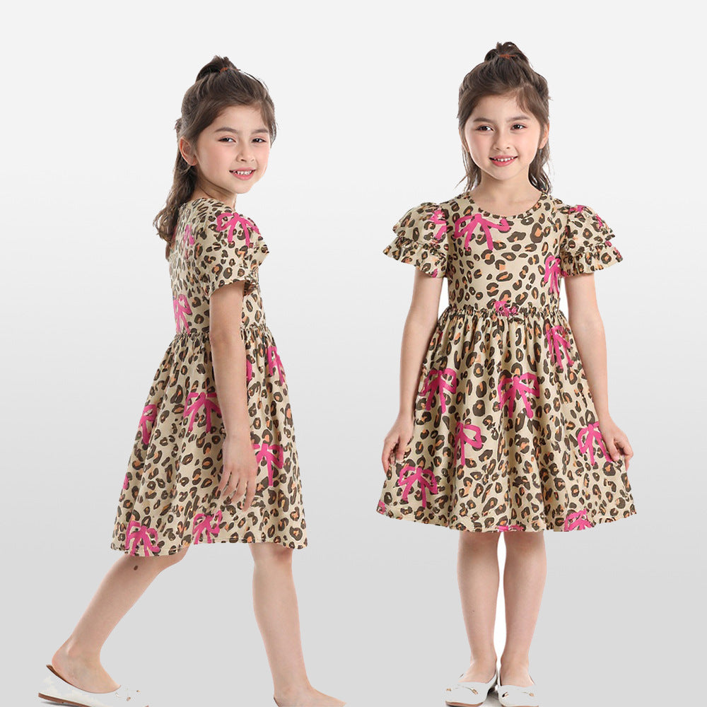 Summer floral girl's princess dress beach dress new cotton girl's skirt children's clothing a-line dress girl's dress