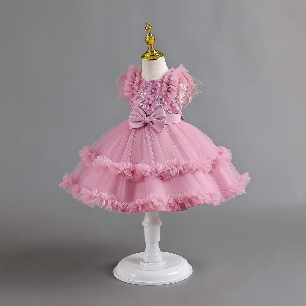 New arrivalin stockkids dress tutu cake princess dress baby girl first birthday dress baby dress
