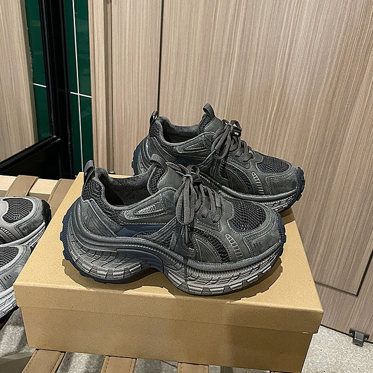 Thick solecasual sneakers for women 2026new arrivalspring super popular petites heightening show feet small daddy shoes women's shoes