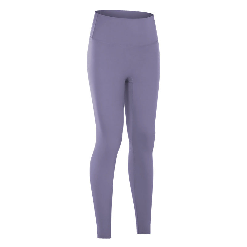 Dianqian new arrival nude fitness pants women's no embarrassing line high waist sports hip lifting stretch yoga pants d19108-2