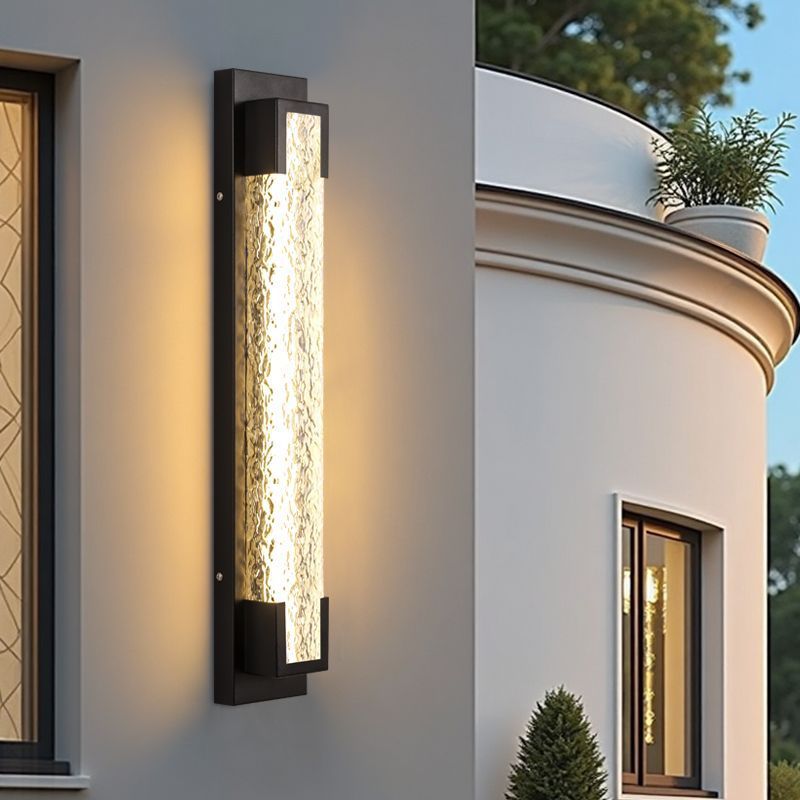 Modern minimalist wall sconce - waterproof linear light for entryways, balconies, and columns - ideal for outdoor use