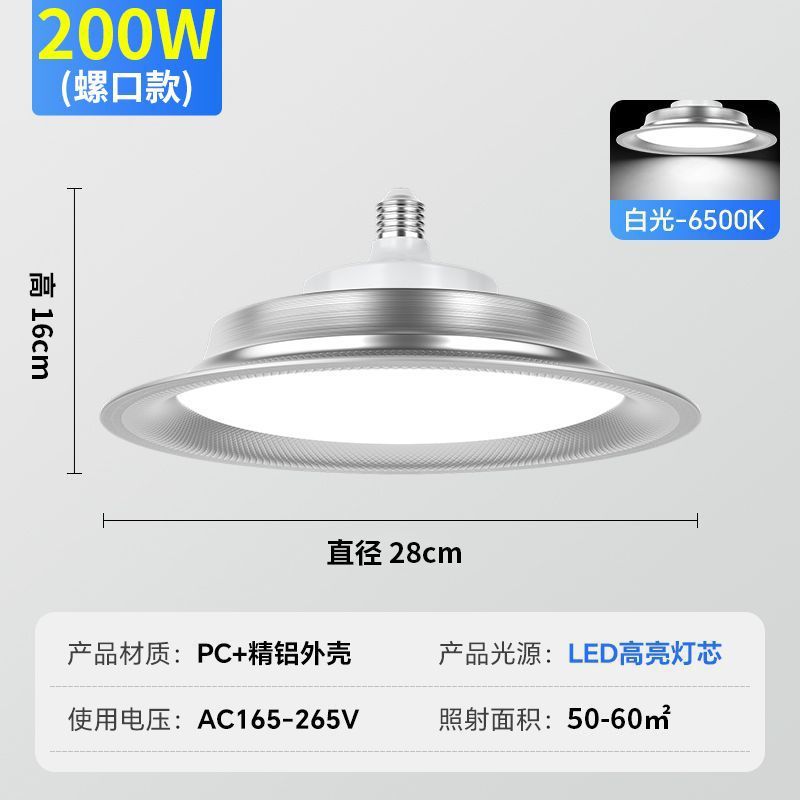 Three-proof led industrial and mining lamp industrial plant chandelier factory workshop stadium lighting warehouse super bright 100w light bulb