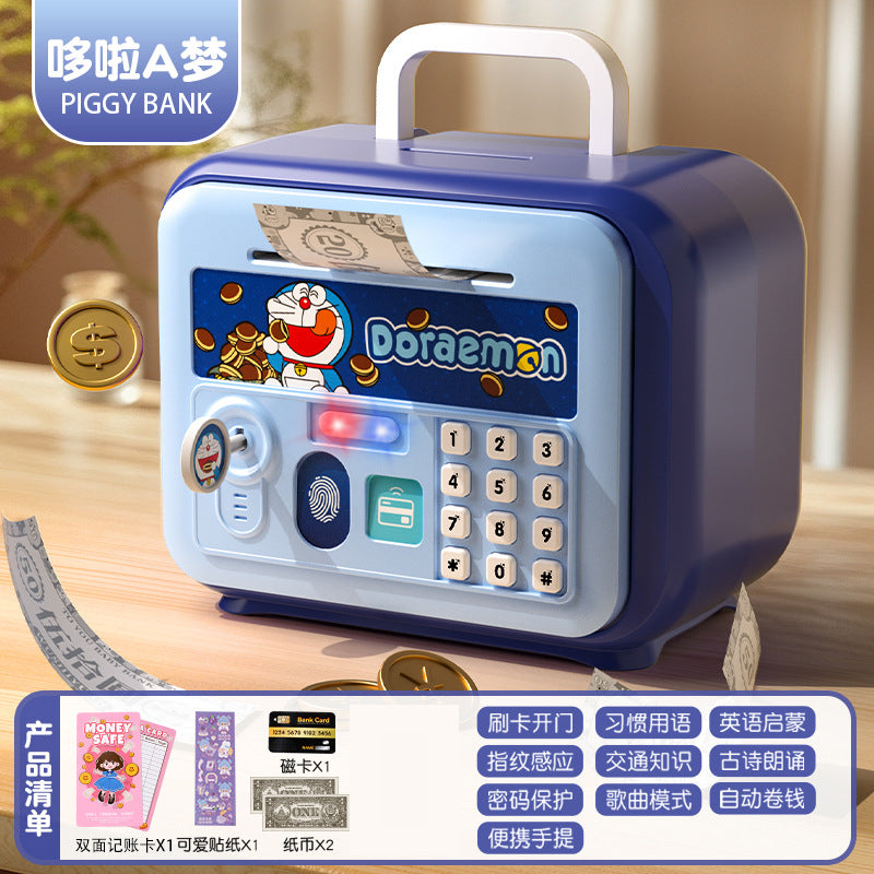 Nezha kids boys and girls piggy bank safe cabinet key password box savings coin storage storage