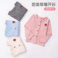 spring/autumn korean style girls' top: baby girl long-sleeve versatile solid color cardigan knit outerwear, sweet style for girls