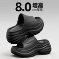 8cm thick sole slippers 2025 new internet celebrity ins summer eva platform sole beach non-slip heightened cool slippers for women