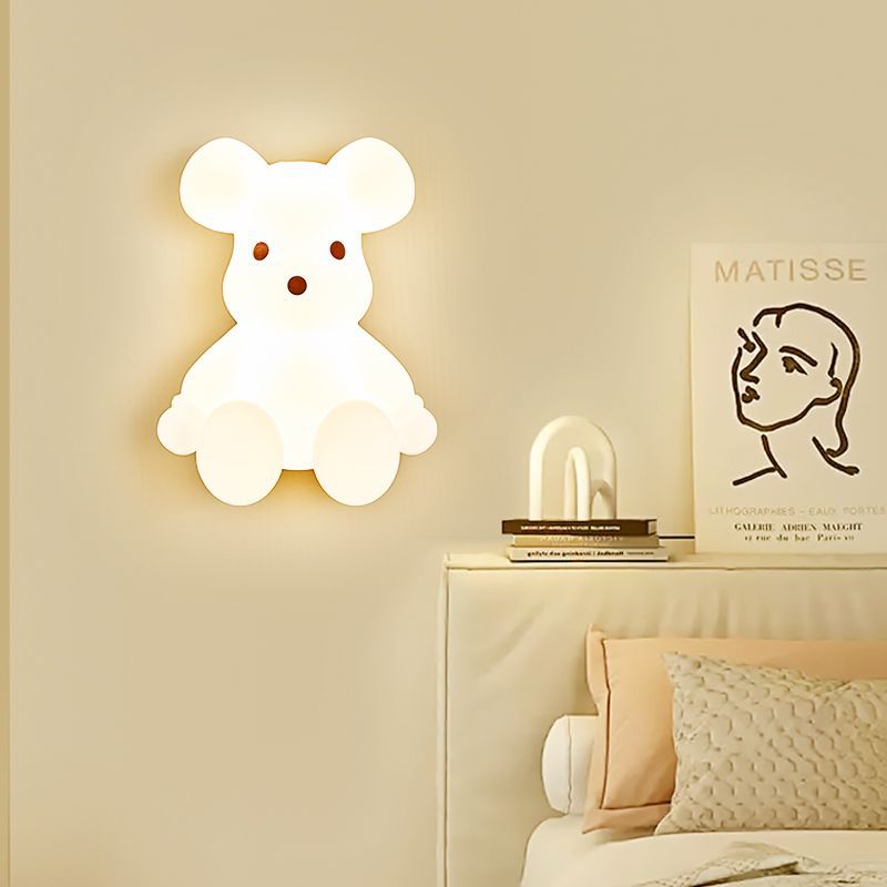 Modern minimalist cream style  new bedroom bedside lamp wall lamp creative cartoon children's room eye protection lamp