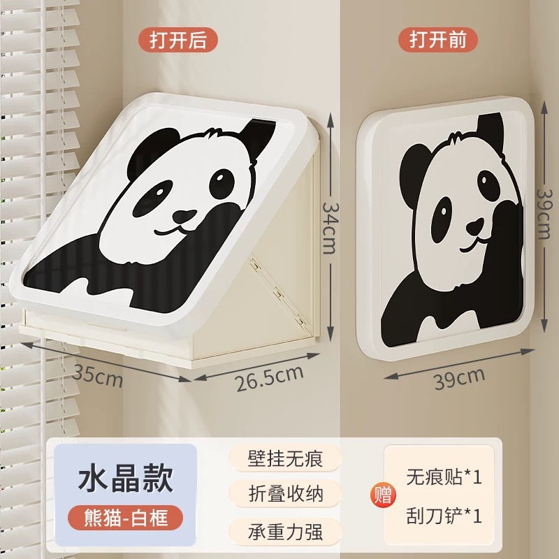 Bathroom mural clothes folding storage box toilet storage rack punch-free bathroom bathroom storage cabinet
