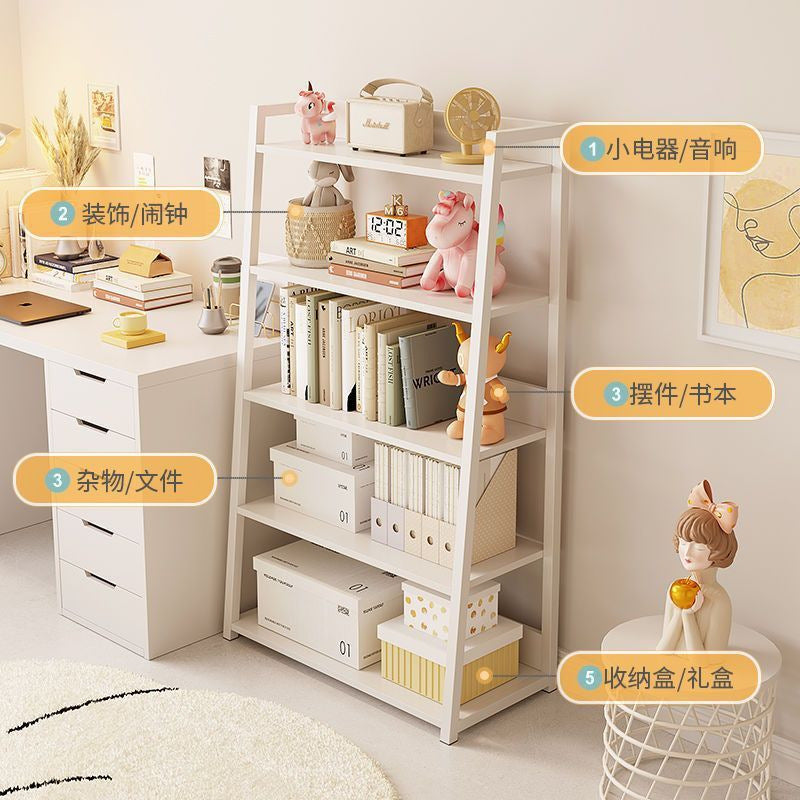 Source factory Floor-to-ceiling multi-storey bedroom Household simple trapezoidal wrought iron storage rack Shelf Bookshelf