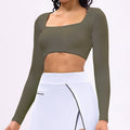 European and american new long-sleeve outdoor running fitness activewear top with built-in bra pads - tennis, golf, and yoga t-shirt