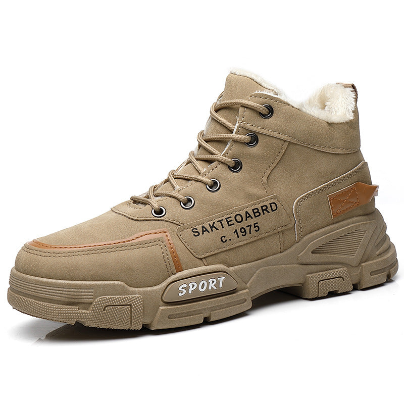 Winternew arrival cotton shoes thickenedboots high-top workwear shoes leather waterproof work shoes trendynortheast snow boots