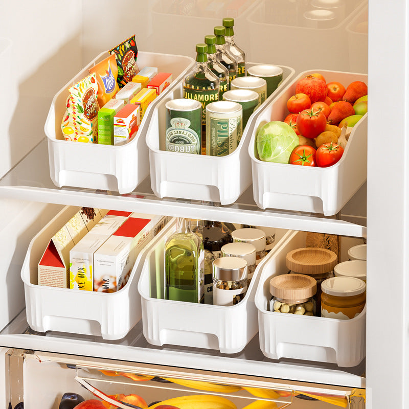 Large capacity kitchen seasoning refrigerator sundries storage box fruit and vegetable finishing storage box food grade drawer storage basket