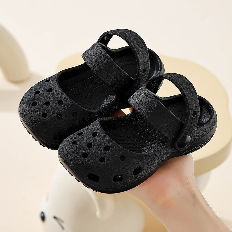 Kids' clogs - summer girls' indoor anti-slip cartoon boys' mid-to-large children's baby slippers beach sandals