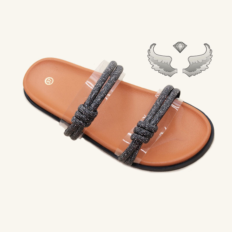 Wholesale Slippers Foreign Trade Chaozhou Women's Shoes New Platform Slippers Fashion Rhinestone Craft Shoes