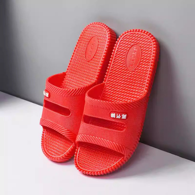 Home shoes men's and women's couple indoor slippers thickened quick-drying lightweight soft sole non-slip flat bottom hotel slippers bathroom