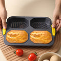 New food-grade 4-cavity silicone bread mold baking pan, home cake mold, diy baking tool