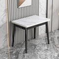 Foldable rock slab dining table - space-saving extendable solid wood dining set for small apartments - italian minimalist style