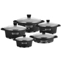 Wholesale factory export die-cast soup pot combination suit pot non-stick pot for home cooking pot soup pot aluminum pot ten-piece set