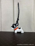 Crazy ins puppy pendant cartoon rocking dog leather pendant handmade goatskin bag pendant car keychain