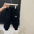 Autumn/winter girls' trendy fleece-lined thickened cotton pants, korean style warm outerwear casual trousers for baby girls, children's clothing