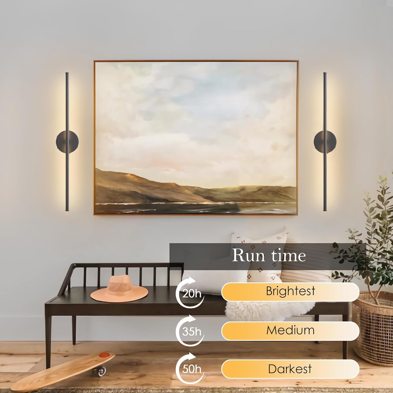 hot sale line wall lamp square bottom box strip living room sofa TV background bedroom bedside lamp