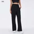 Outdoor water-resistant activewear lounge pants for women - elastic waistband, loose fit, quick-drying, breathable, straight-leg gym pants d26015