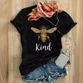 2025 cross-border kind big bee print women's t-shirt, loose fit european and american style top, women's t-shirt, hot-selling european and american cross-border style